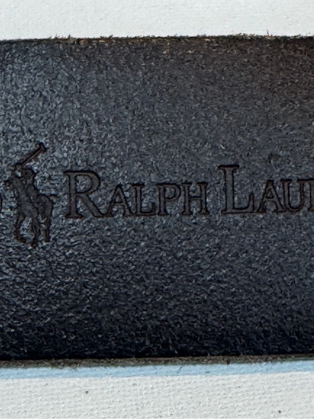 POLO RALPH LAUREN Pony Logo Plaque Buckle Vacchetta Leather Brown Belt 36”